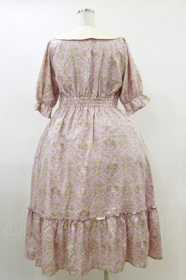 画像2: m petit by misako / NINA’Sコラボトワルドジュイワンピース L ピンク H-26-04-11-047-LO-OP-NS-ZH (2)