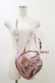 画像1: PuppetBombs / QP6 クロス×ハート2wayバッグ 横21cm 縦18cm 幅7cm ショルダー紐120cm ハンド紐26cm ピンク H-26-04-11-006-LO-BG-NS-ZH (1)