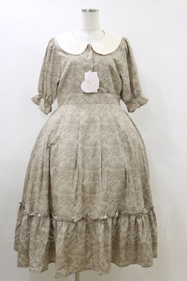 画像1: m petit by misako / NINA’Sコラボトワルドジュイワンピース L ベージュ H-26-04-11-050-LO-OP-NS-ZH (1)