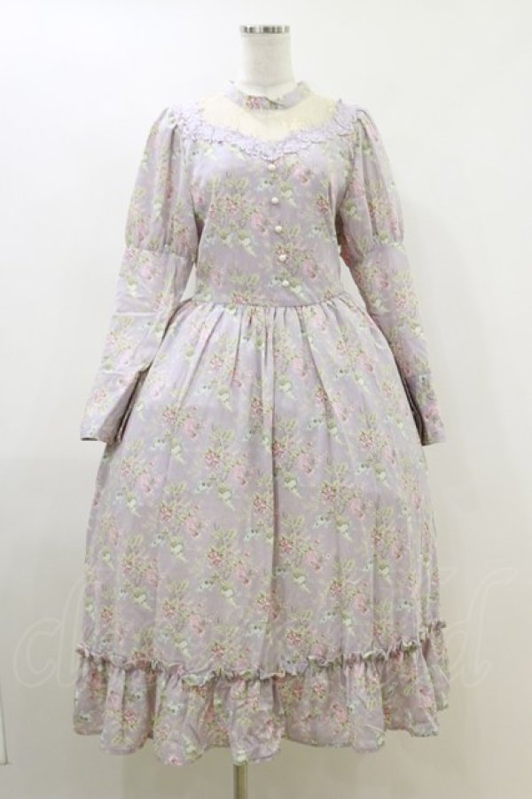 画像1: Kurumi Collaboration / KRハナジゴスリーブワンピース LL ラベンダー H-26-04-11-052-GO-OP-NS-ZH (1)