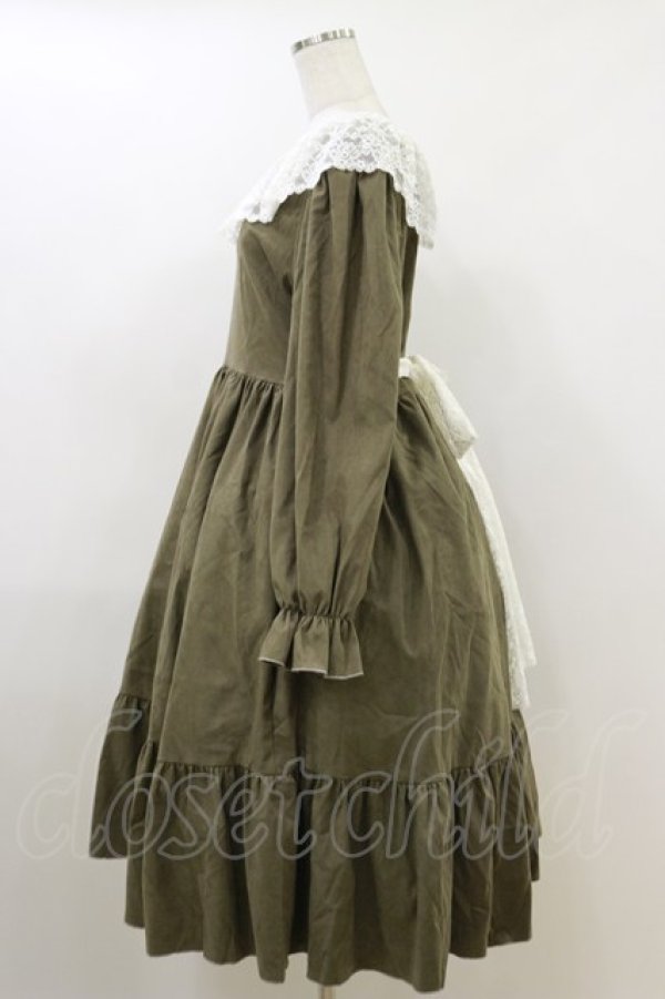 画像3: marcHenTica / レースカラーワンピース Free カーキ H-26-04-11-053-LO-OP-NS-ZH (3)