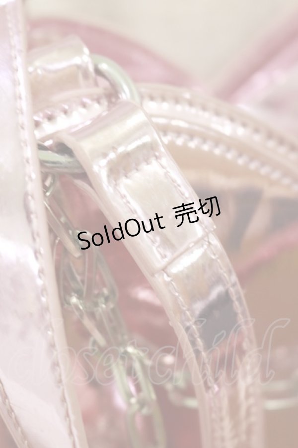 画像2: PuppetBombs / QP6 クロス×ハート2wayバッグ 横21cm 縦18cm 幅7cm ショルダー紐120cm ハンド紐26cm ピンク H-26-04-11-006-LO-BG-NS-ZH (2)