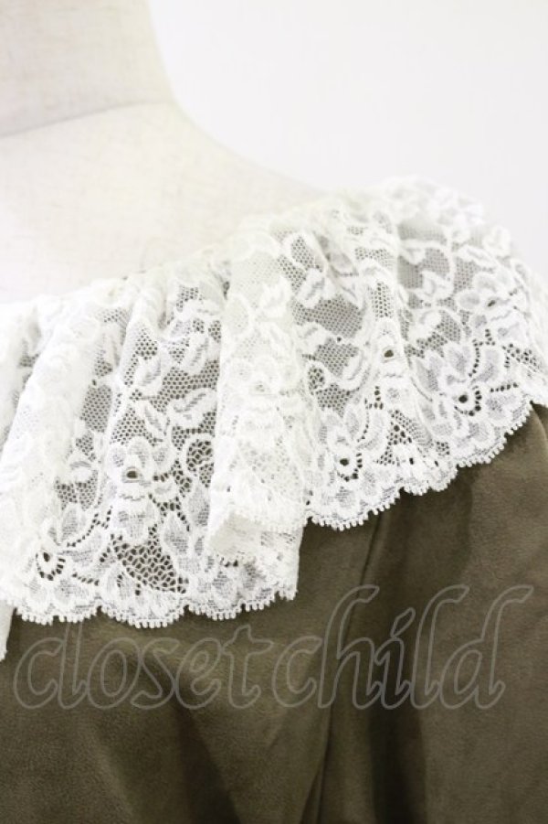 画像4: marcHenTica / レースカラーワンピース Free カーキ H-26-04-11-053-LO-OP-NS-ZH (4)