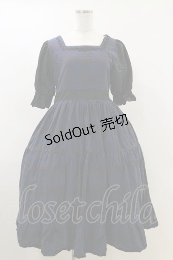 画像1: marcHenTica / チェックワンピース Free ネイビー H-26-04-11-055-LO-OP-NS-ZH (1)