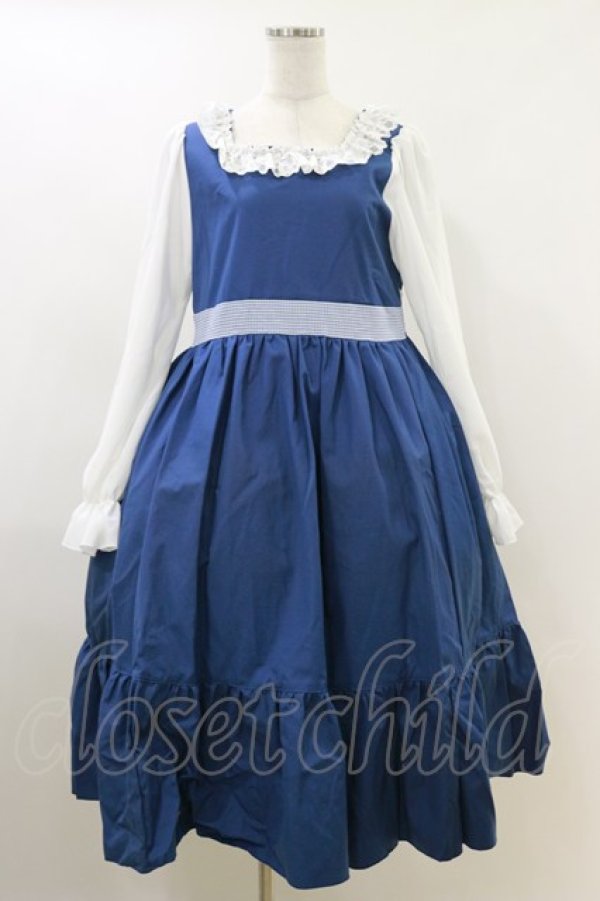 画像1: marcHenTica / チェック切替ワンピース Free ブルー H-26-04-11-056-LO-OP-NS-ZH (1)