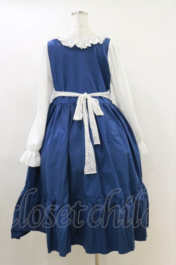 画像2: marcHenTica / チェック切替ワンピース Free ブルー H-26-04-11-056-LO-OP-NS-ZH (2)