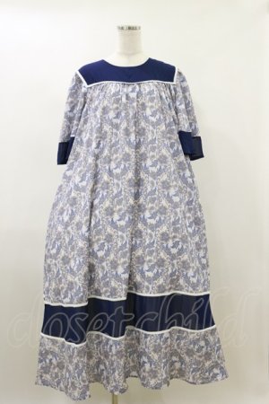 画像: axes femme NOSTALGIE / ペイズリーワンピース Free オフ/ブルー H-26-04-11-057-AX-OP-NS-ZH