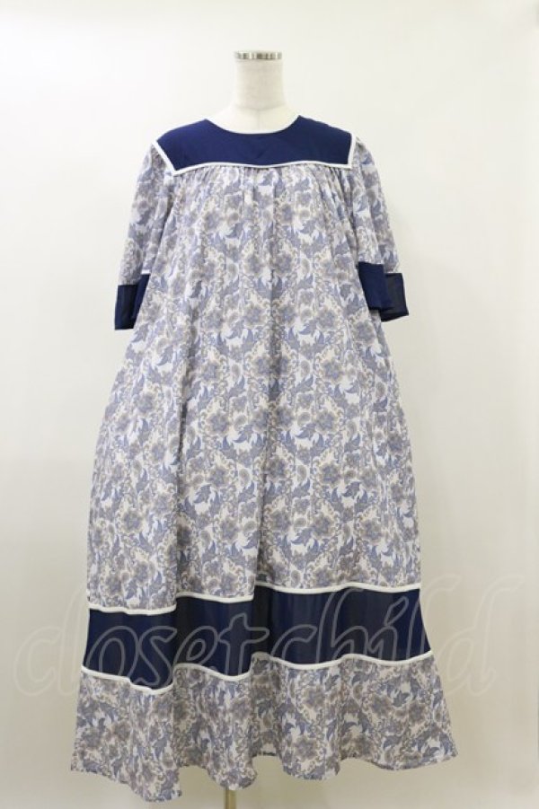 画像1: axes femme NOSTALGIE / ペイズリーワンピース Free オフ/ブルー H-26-04-11-057-AX-OP-NS-ZH (1)
