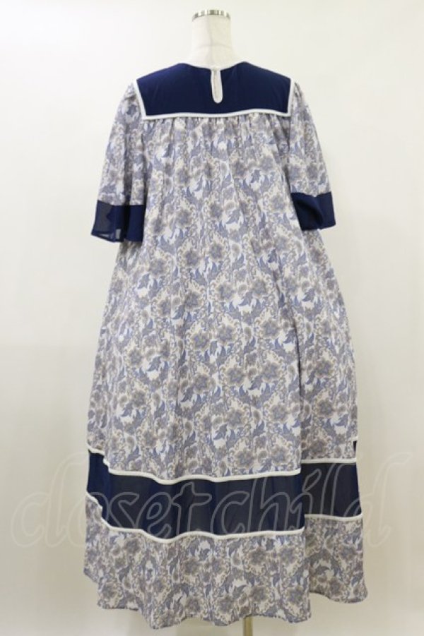 画像2: axes femme NOSTALGIE / ペイズリーワンピース Free オフ/ブルー H-26-04-11-057-AX-OP-NS-ZH (2)