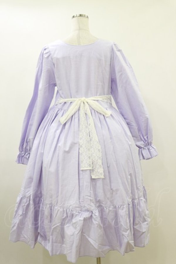 画像2: marcHenTica / レース切替ワンピース プリンセスサイズ ラベンダー H-26-04-11-058-LO-OP-NS-ZH (2)