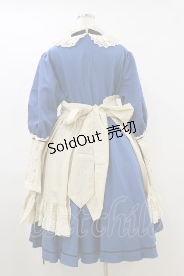 画像2: milky ange / アンティークスタイルメイド Free ブルー H-26-04-11-063-EL-OP-NS-ZH (2)