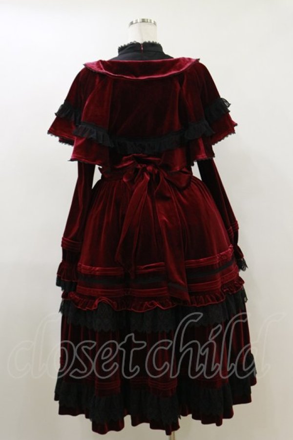 画像2: Hoshibako Works / Rozen Maiden x HoshibakoWorks 真紅ケープ付きワンピース Free ベルベット/ワイン H-26-04-11-064-LO-OP-NS-ZH (2)