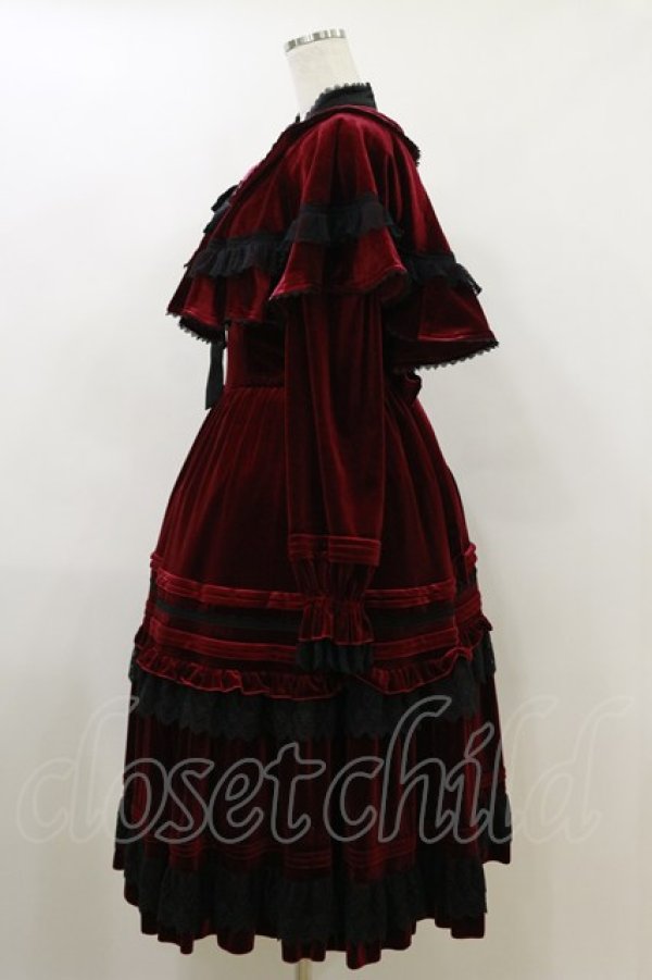 画像3: Hoshibako Works / Rozen Maiden x HoshibakoWorks 真紅ケープ付きワンピース Free ベルベット/ワイン H-26-04-11-064-LO-OP-NS-ZH (3)