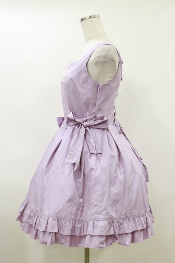 画像3: metamorphose / CLサイドリボンジャンパースカート F ラベンダー H-26-04-11-067-ME-OP-KB-ZH (3)