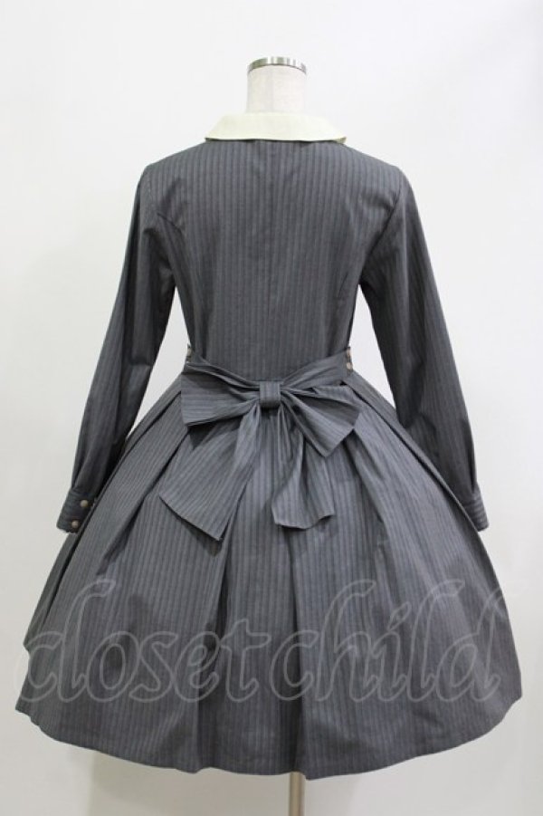 画像3: Leur Getter / ストライプワンピース  グレー H-26-04-11-1005-LU-OP-KB-ZH (3)