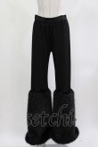画像1: Qutie Frash / アメＱ×KIST札幌限定 ファーパンツ  ブラック H-26-04-11-1009-QU-PA-KB-ZH (1)