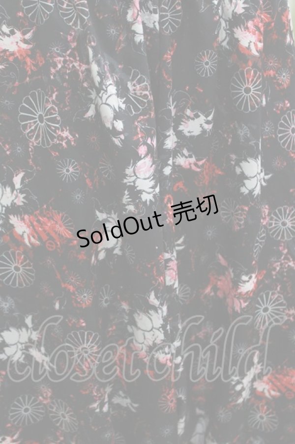 画像3: NieR Clothing / サルエルパンツ  和柄九尾/黒 H-26-04-11-1010-PU-PA-KB-ZH (3)