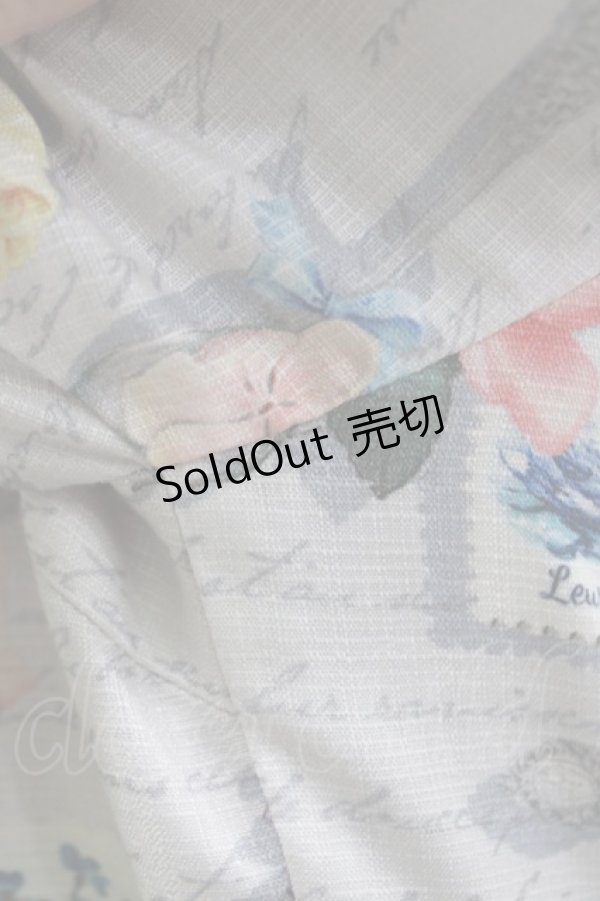 画像4: Leur Getter / Flower Card袖付ワンピース M グレー H-26-04-11-1001-LU-OP-KB-ZH (4)