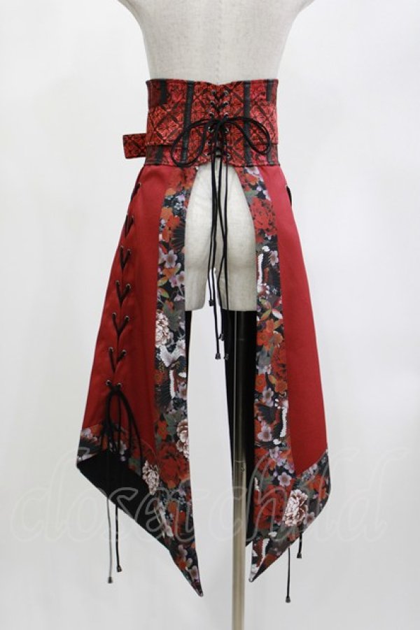 画像3: Qutie Frash / コルセットオーバースカート  レッド H-26-04-11-1011-QU-SK-KB-ZH (3)