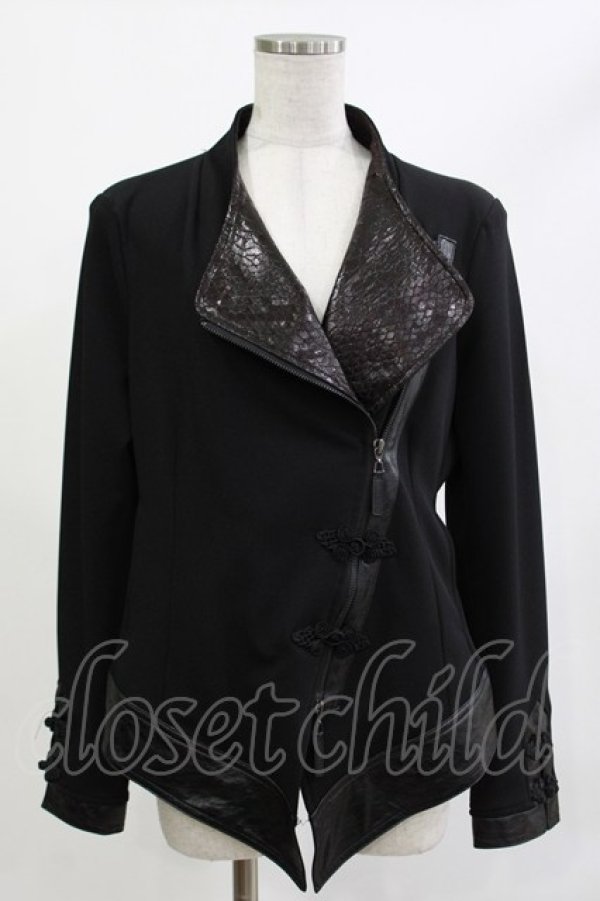 画像1: Qutie Frash / チャイナライダースジャケット L ブラック H-26-04-11-1014-QU-JA-KB-ZH (1)