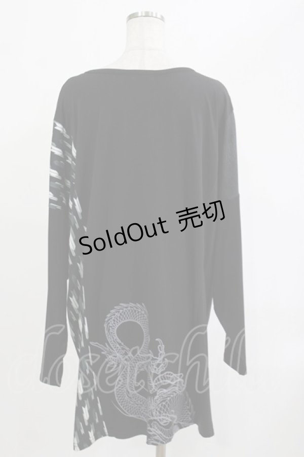 画像2: Qutie Frash / 異素材切替カットソー  ブラック H-26-04-11-1016-QU-TO-KB-ZH (2)