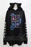 画像1: LISTEN FLAVOR / 猫耳麻雀パーカー  ブラック H-26-04-11-1019-PU-TO-KB-ZH (1)