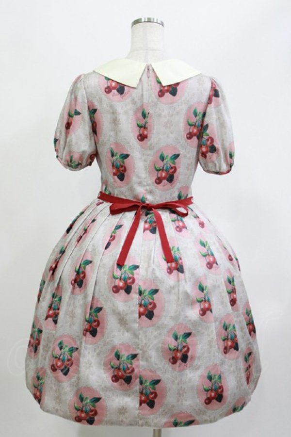 画像3: Leur Getter / Cherry Lace袖付ワンピース M ピンク H-26-04-11-1002-LU-OP-KB-ZH (3)