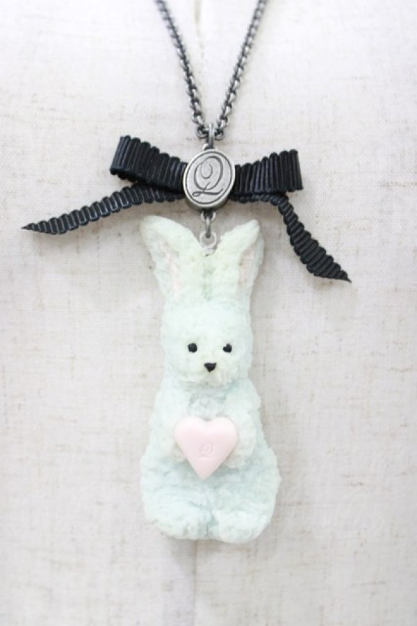 画像1: Q-pot. / ふしぎなうさぎクッキーネックレス  ブルー H-26-04-11-1020-QP-AC-KB-ZH (1)