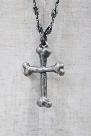 画像: Q-pot. / ボーンクロスロザリオネックレス  シルバー H-26-04-11-1025-QP-AC-KB-ZH