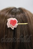 画像2: Q-pot. / ラブハートホイップクリームヘアピン  ピンク H-26-04-11-1028-QP-AC-KB-ZH (2)
