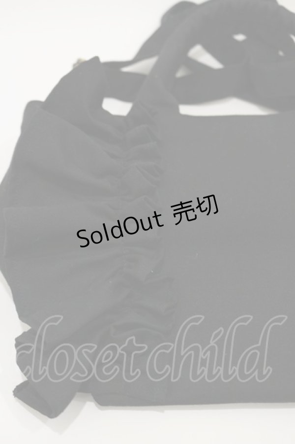 画像3: 尾州ロリィタ / 尾州のおリボンFRILLバッグ  ブラック H-26-04-11-011-LO-BG-NS-ZH (3)