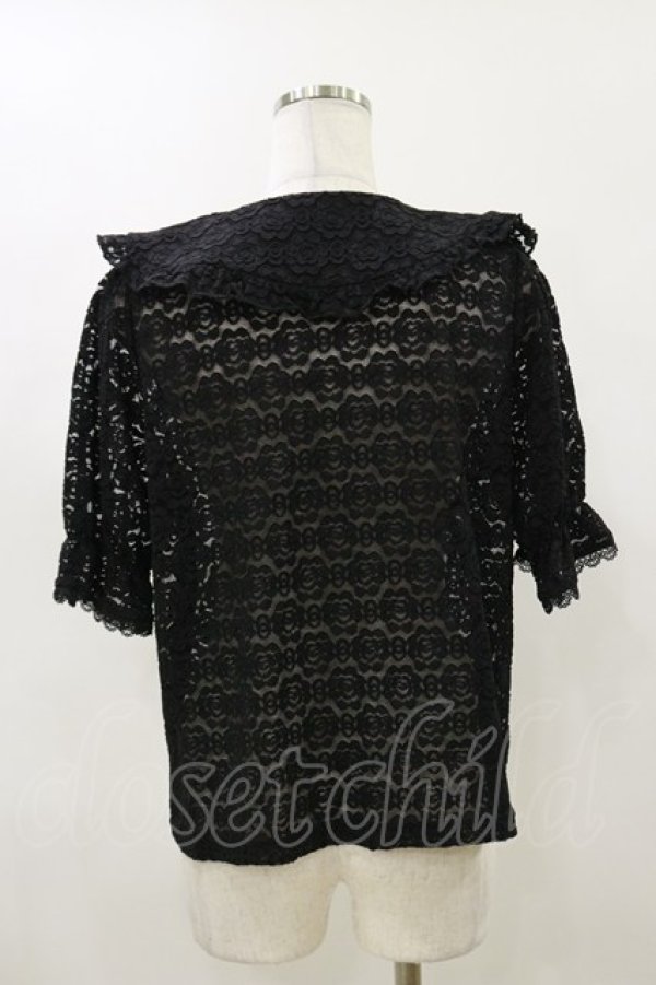 画像2: m petit by misako / TT* AOKレースブラウス M ブラック H-26-04-11-018-LO-BL-NS-ZH (2)
