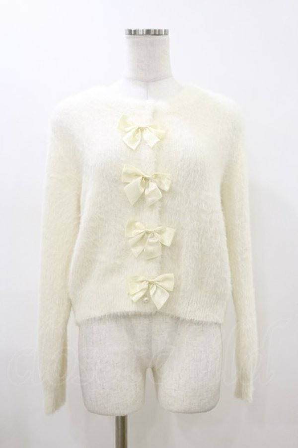 画像1: m petit by misako / NINA'Sコラボリボンニットカーディガン M アイボリー H-26-04-11-019-LO-TO-NS-ZH (1)