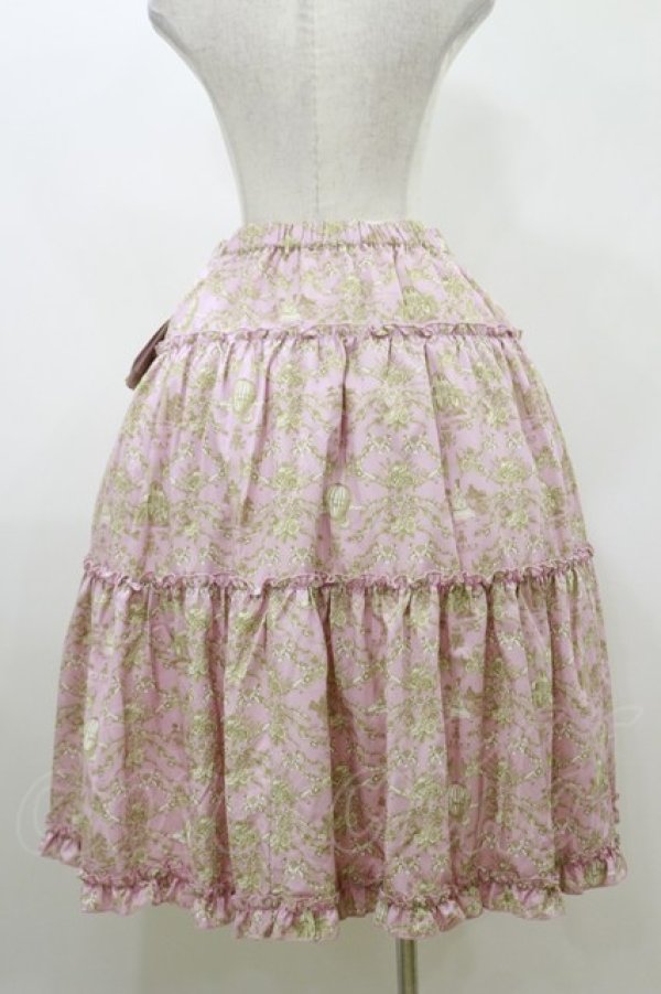 画像2: m petit by misako / AM*ジュイパニエスカート LL ピンク/アイボリー リバーシブル H-26-04-11-026-LO-SK-NS-ZH (2)