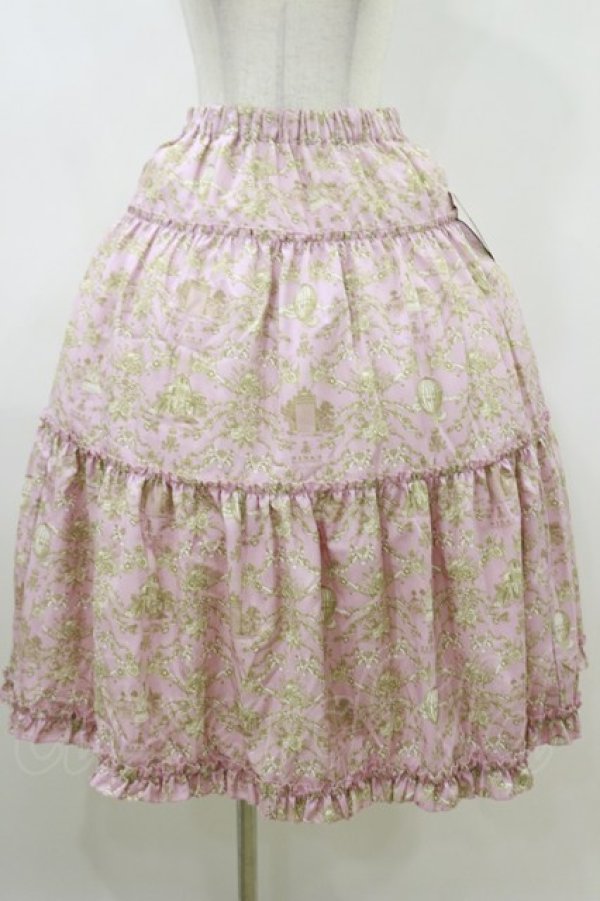 画像1: m petit by misako / AM*ジュイパニエスカート L ピンク/アイボリー リバーシブル H-26-04-11-027-LO-SK-NS-ZH (1)