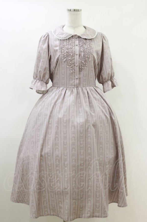 画像1: m petit by misako / MSKストライプフレアワンピース M ピンク H-26-04-11-031-LO-OP-NS-ZH (1)