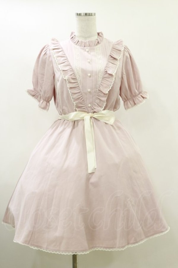 画像1: Honey Cinnamon / フリルリボンワンピース Free ピンク H-26-04-11-033-LO-OP-NS-ZH (1)