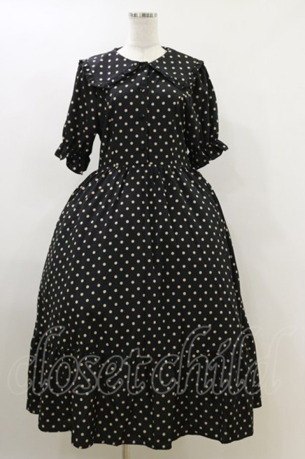 画像1: m petit by misako / ナシジドットワンピース L ブラック H-26-04-11-037-LO-OP-NS-ZH (1)