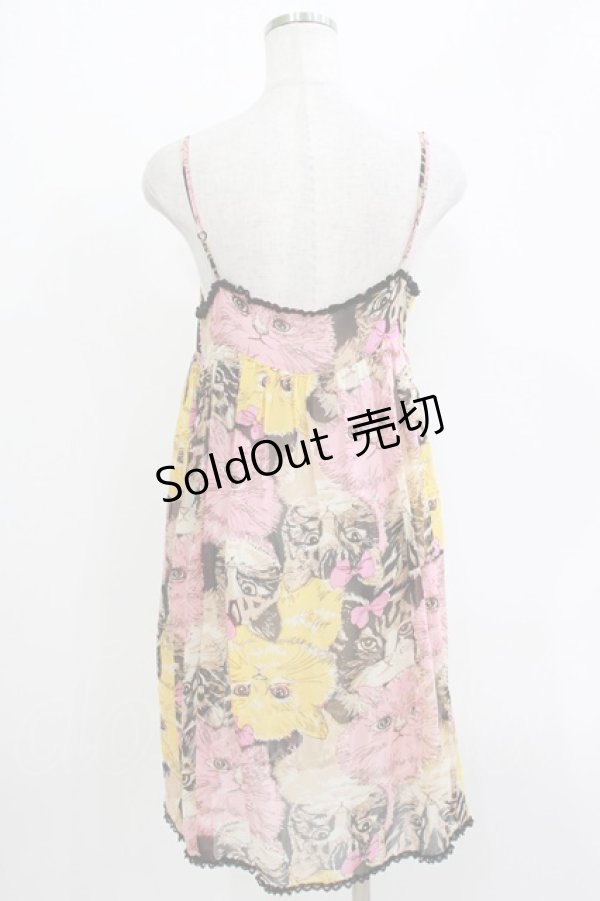画像3: HYSTERIC GLAMOUR / キャットプリントキャミワンピース  MIXカラー H-26-04-12-026-PU-OP-KB-ZH (3)