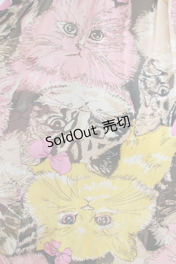 画像4: HYSTERIC GLAMOUR / キャットプリントキャミワンピース  MIXカラー H-26-04-12-026-PU-OP-KB-ZH (4)