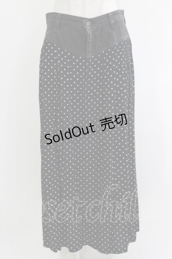 画像1: HYSTERIC GLAMOUR / ドット×デニムスカート  ブラック H-26-04-12-032-PU-SK-KB-ZH (1)