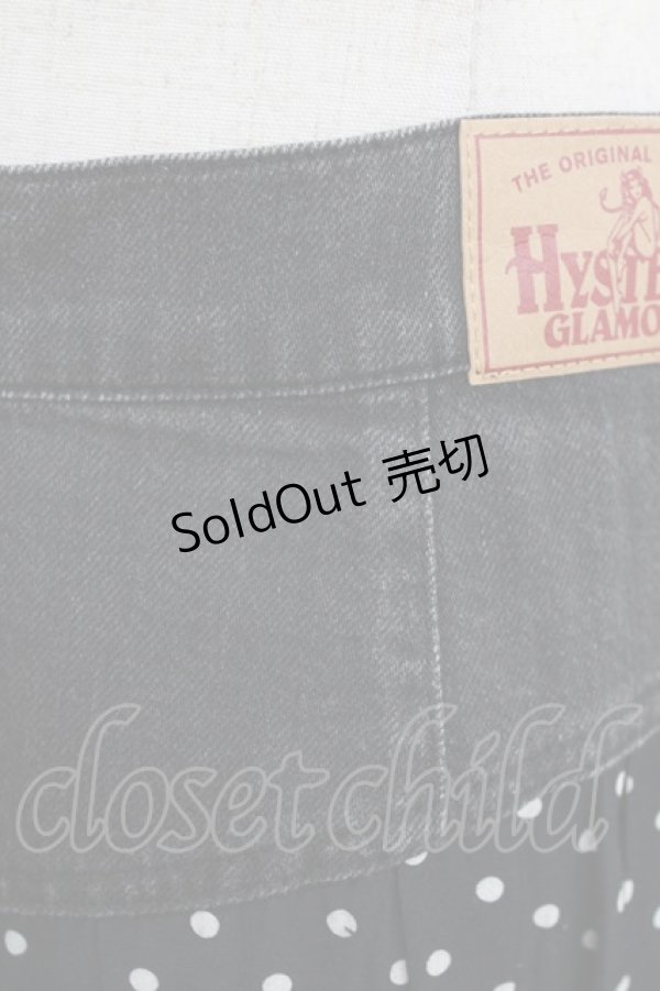 画像4: HYSTERIC GLAMOUR / ドット×デニムスカート  ブラック H-26-04-12-032-PU-SK-KB-ZH (4)