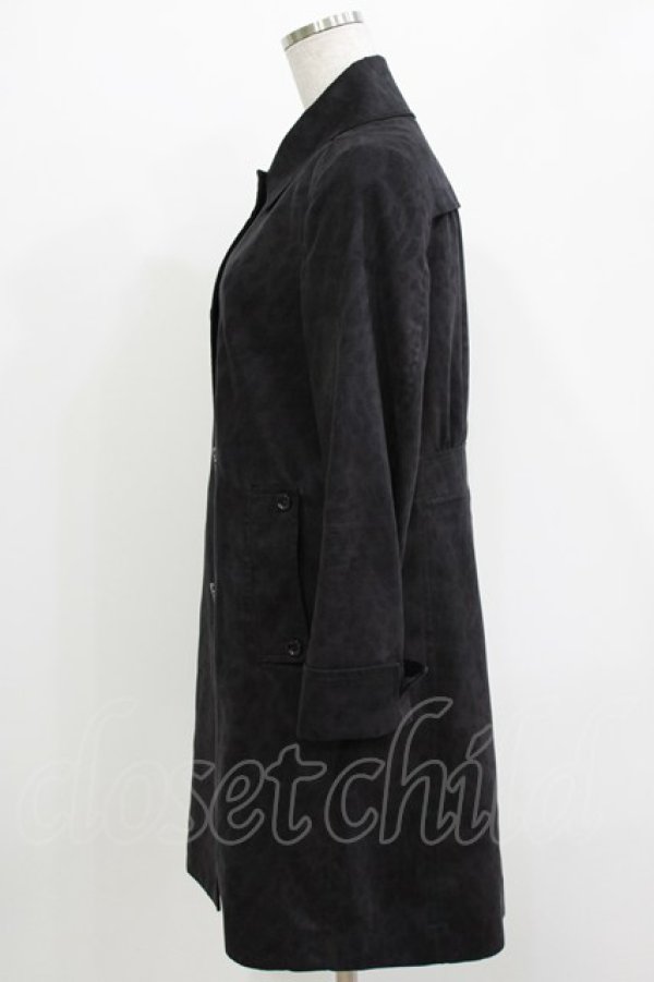 画像2: HYSTERIC GLAMOUR / レオパードライトコート  黒 H-26-04-12-033-PU-CO-KB-ZH (2)