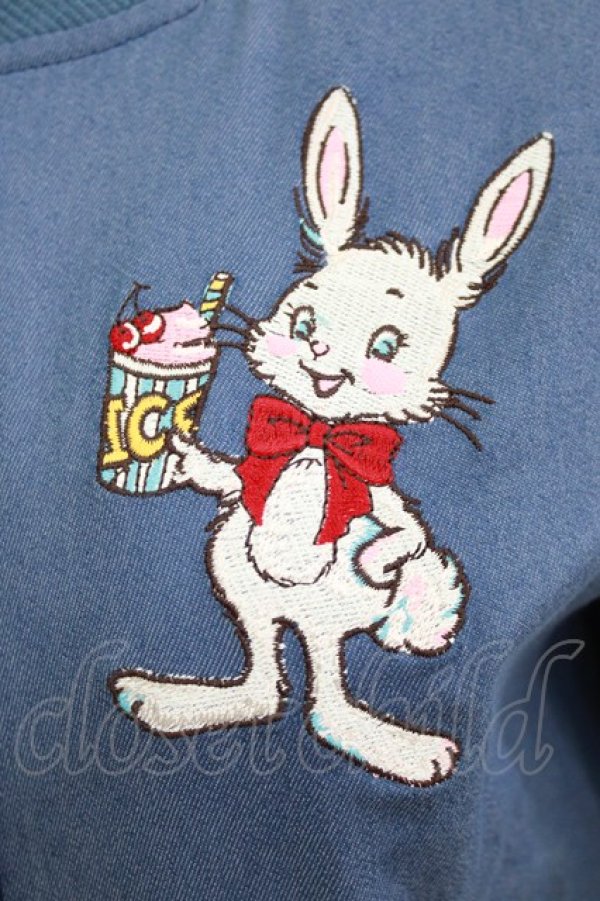 画像4: Shirley Temple / アメリカンスイーツうさぎスタジャン 150 サックス H-26-04-12-037-ET-JA-KB-ZH (4)