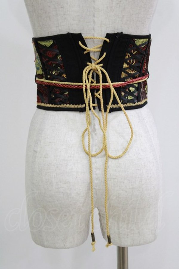 画像3: Ozz oneste / ジャガードコルセット  黒 H-26-04-12-046-OO-ZA-KB-ZH (3)