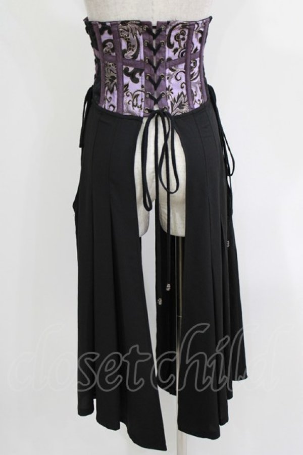 画像3: Qutie Frash / ロングオーバーコルセット  黒×紫 H-26-04-12-047-QU-ZA-KB-ZH (3)