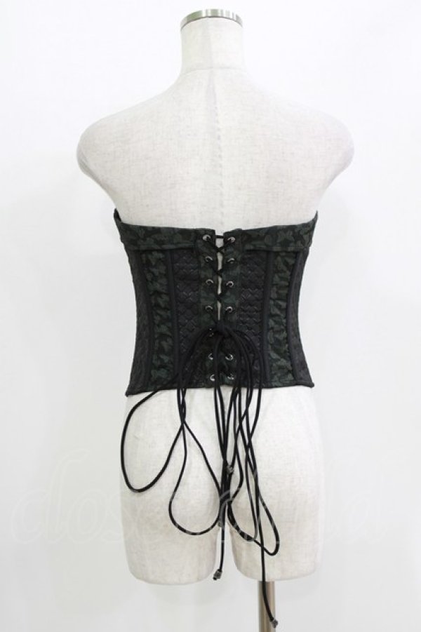 画像3: Qutie Frash / オーバーバストコルセット  カーキ H-26-04-12-048-QU-TO-KB-ZH (3)