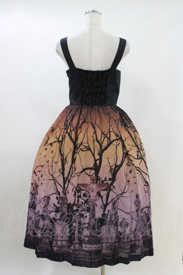 画像3: Moi-meme-Moitie / スリーピングガーデン編上げロングジャンパースカート  パープル H-26-04-12-1003-MO-OP-KB-ZH (3)