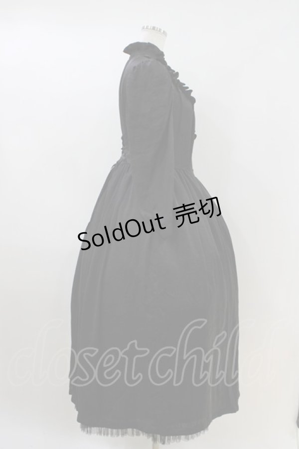 画像2: EXCENTRIQUE / ヴィンテージ・サテンドレス 0/S ブラック H-26-04-12-1005-EL-OP-KB-ZH (2)