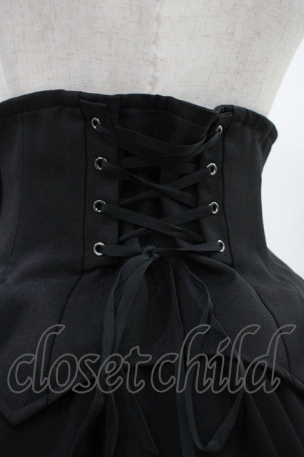 画像5: Moi-meme-Moitie / コルセット付ランダムスカート  ブラック H-26-04-12-1007-MO-SK-KB-ZH (5)
